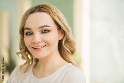 portrait of a beautiful young girl with makeup