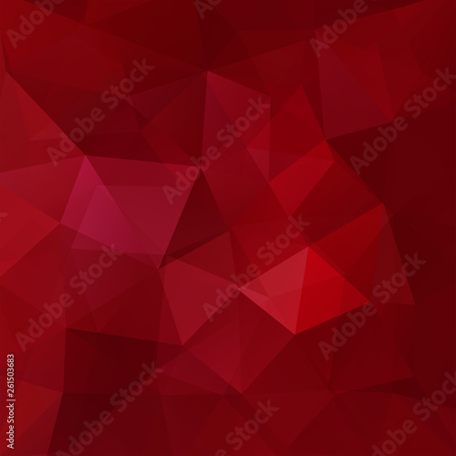 Abstract background consisting of red triangles. Geometric design for business presentations or web template banner flyer. Vector illustration