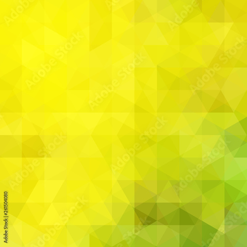 Background made of yellow  green triangles. Square composition with geometric shapes. Eps 10