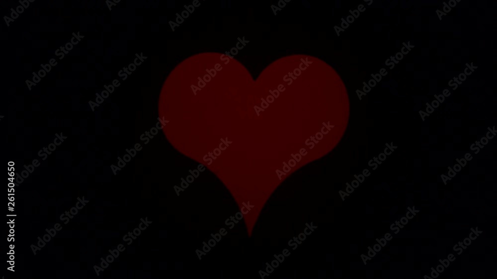 Romantic red heart shape sign on dark black wall. Love, valentines day Romantic red heart shape sign on dark black wall. Love, valentines day