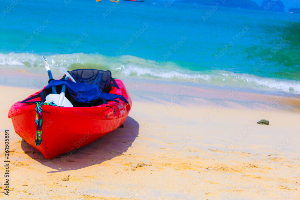 Obraz premium kayak on the beach