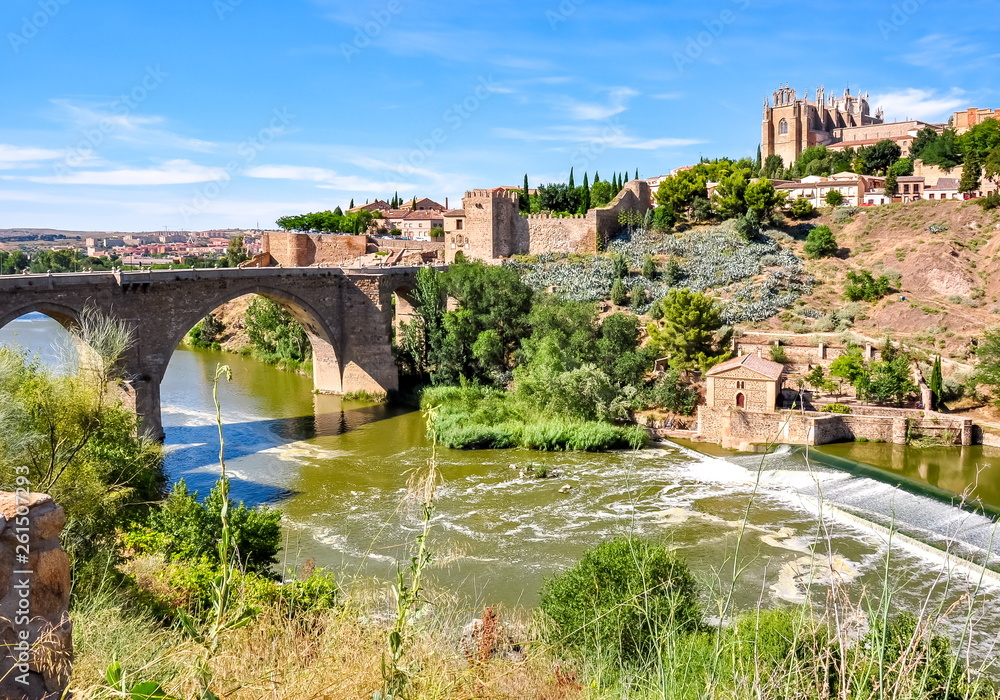 Bridge over Tajo river in Toledo, Spain