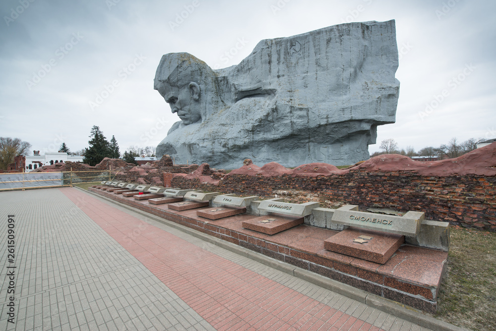 Monument Courage in Brest fortress formerly known as Brest-Litovsk Fortress, is a 19th-century Russian fortress in Brestin Brest, Belarus