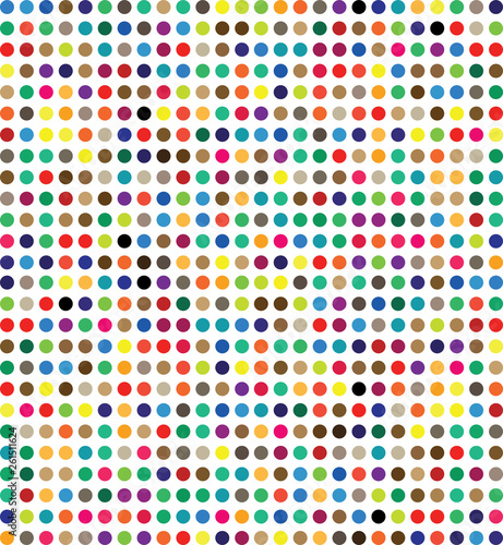 Pattern of different colored dots. Vector seamless background.