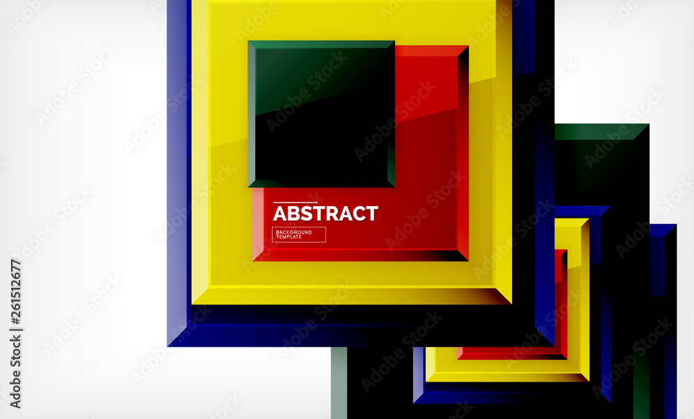 Geometric abstract background, modern square design Geometric abstract background, modern square design