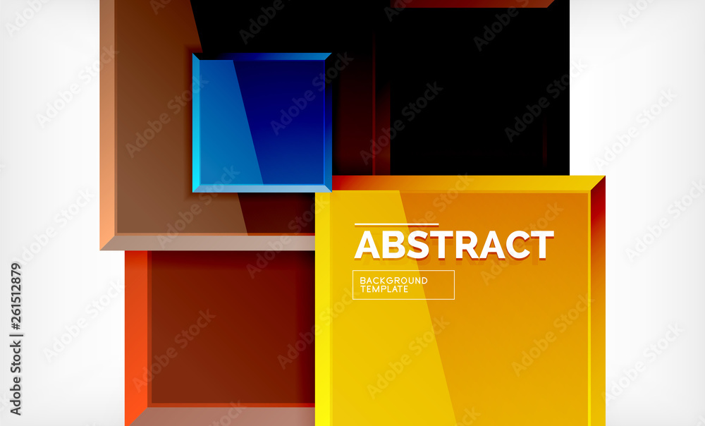 Square geometrical background Square geometrical background
