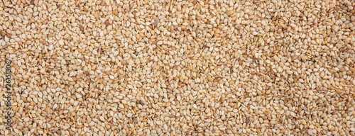 Photos Raw sesame seeds full frame background, banner