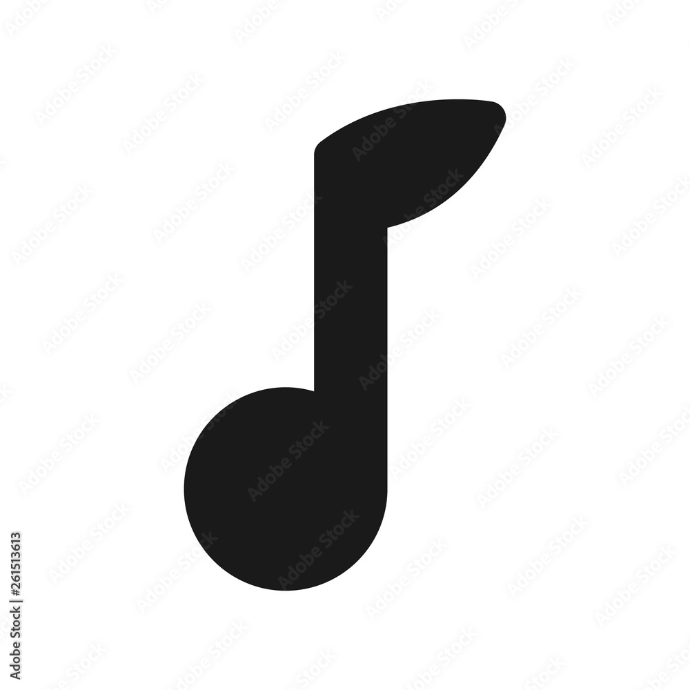 Music note icon - quarter note illustration. Vector design Music note icon - quarter note illustration. Vector design