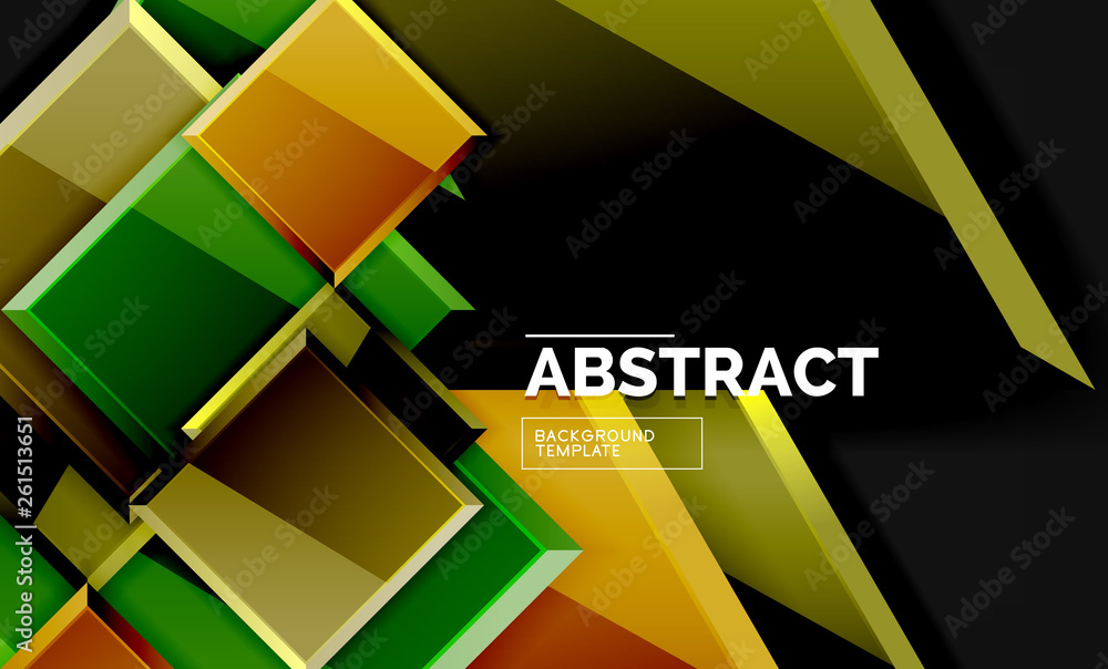 Glossy squares and triangles geometric backgrounds Glossy squares and triangles geometric backgrounds