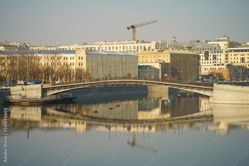 Moscow downtown image at spring warm day