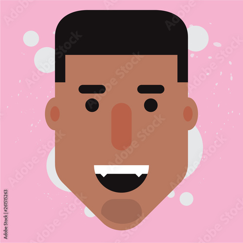 illustrated Man character. Character for animation. Funny cartoon part of series