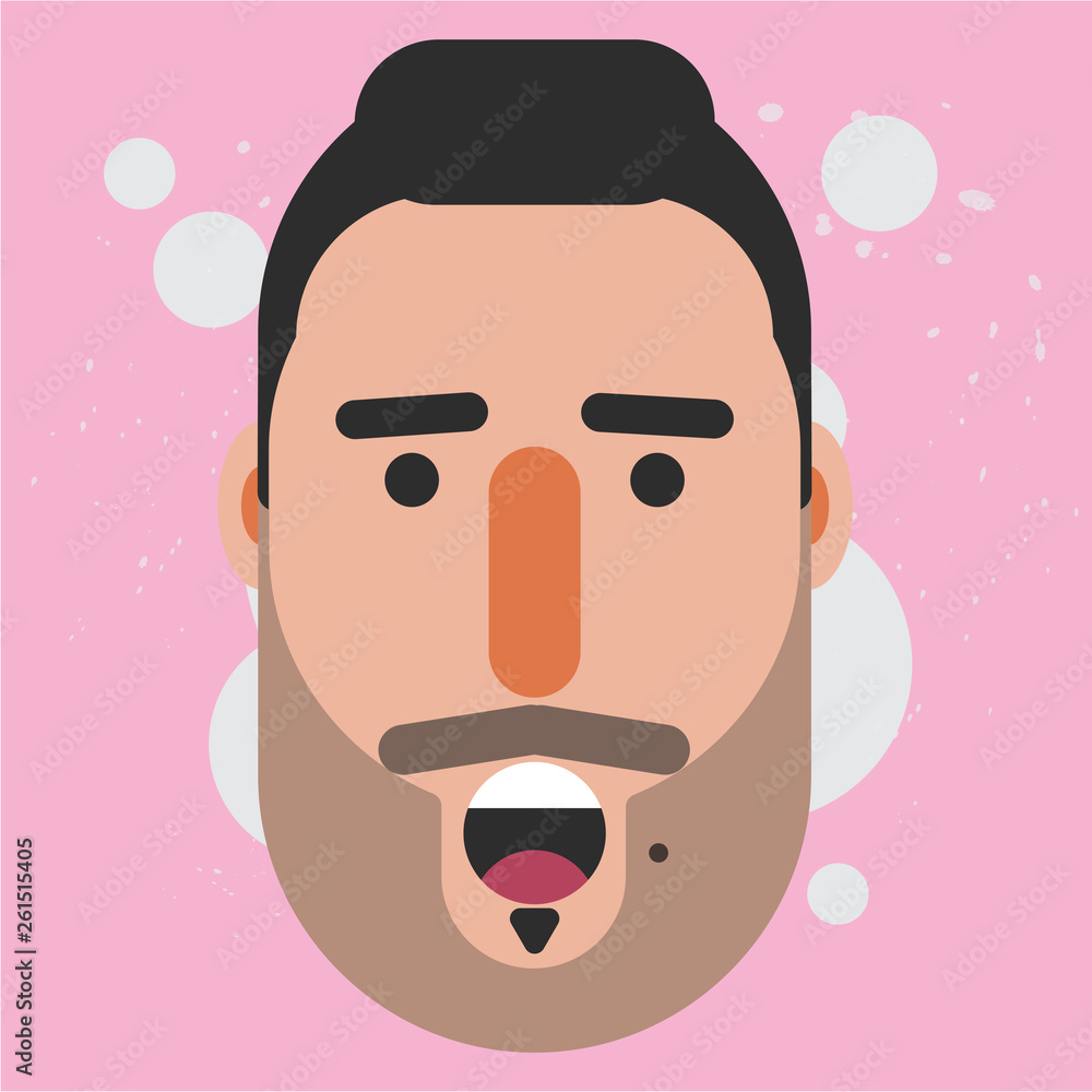 illustrated Man character. Character for animation. Funny cartoon part of series illustrated Man character. Character for animation. Funny cartoon part of series