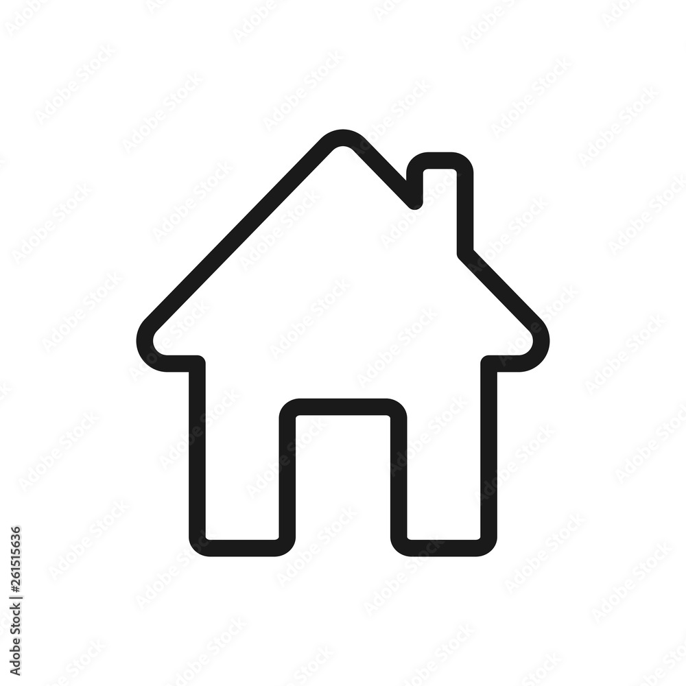 Home icon in outline style. Vector illustration. Simple home icon for mobile and website design Home icon in outline style. Vector illustration. Simple home icon for mobile and website design