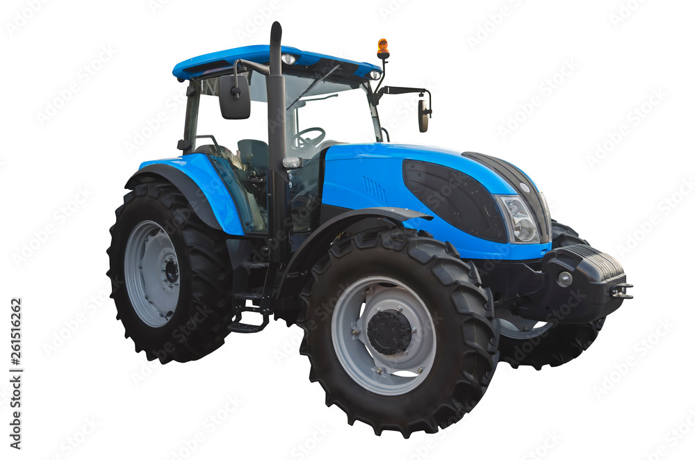 Agricultural tractor isolated on a white background Agricultural tractor isolated on a white background