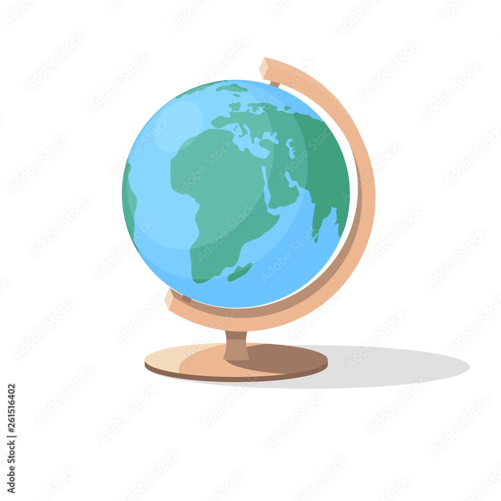 globe on white background, vector