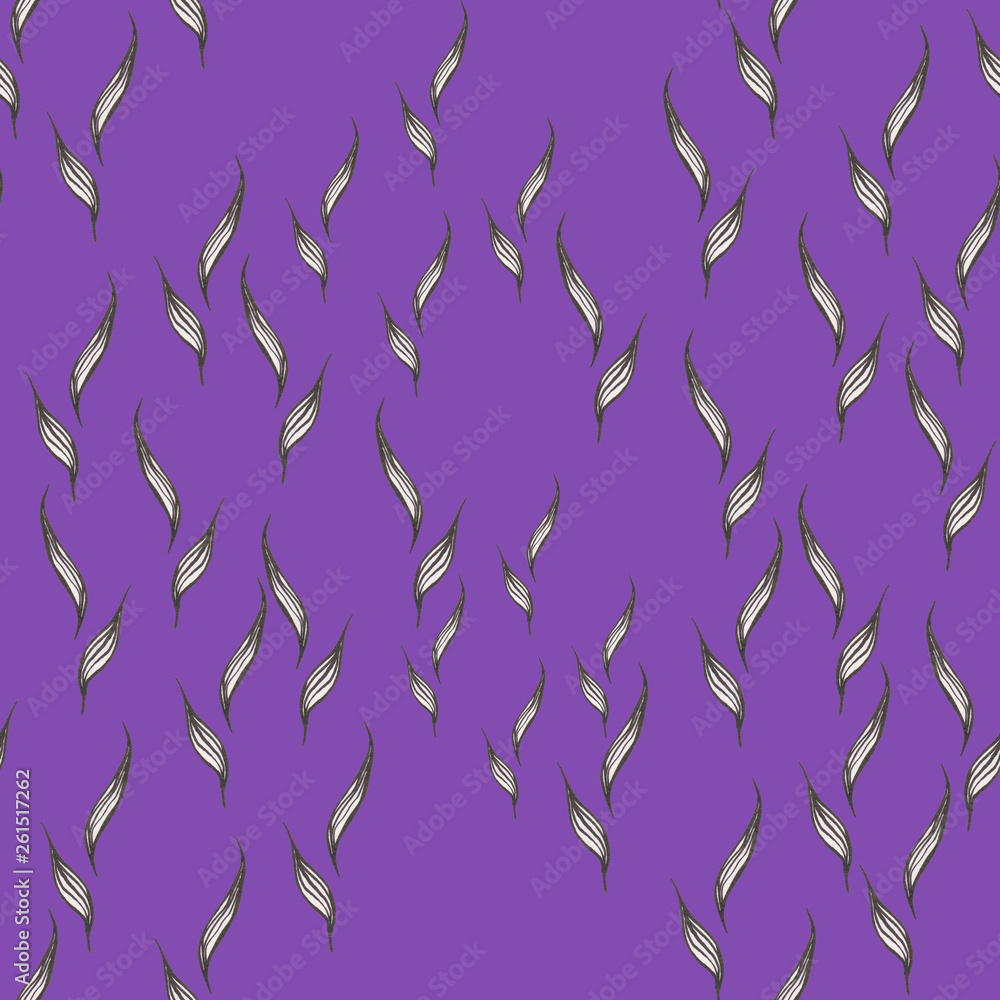 pattern with spring leaves on a background