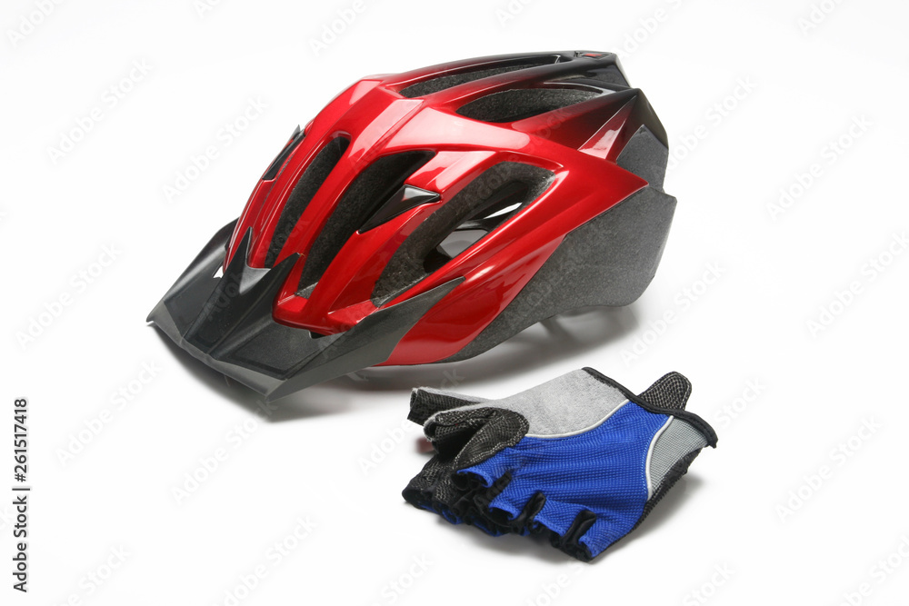 Fototapeta premium helmet and gloves for cycling