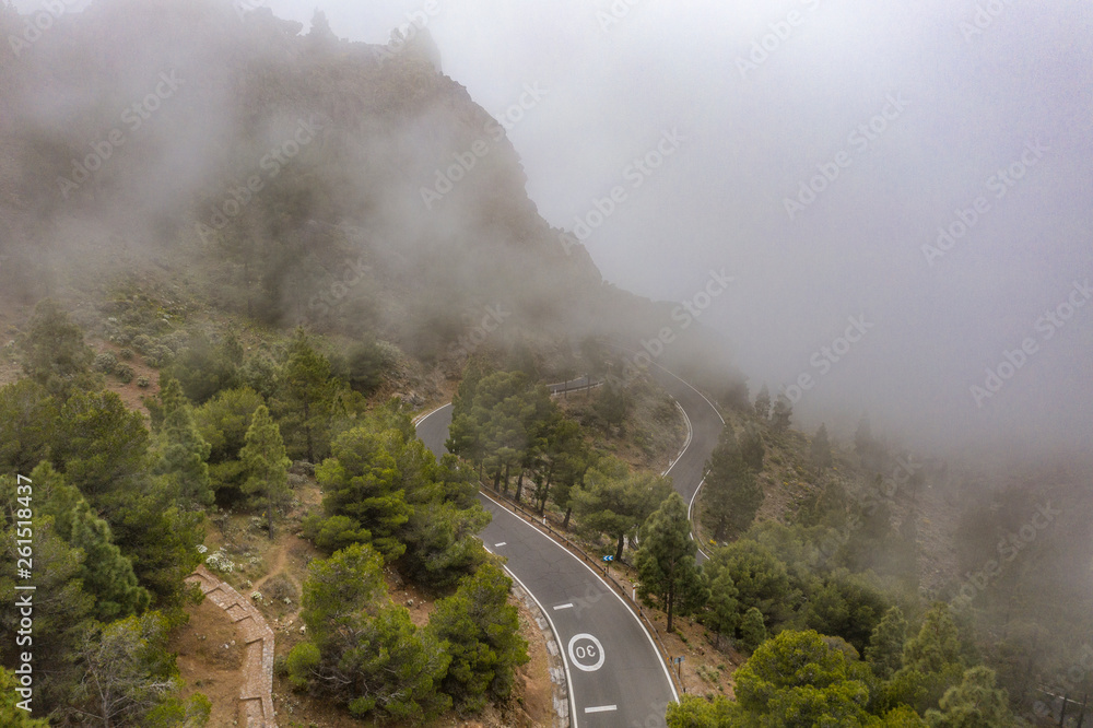 Aerial photo of summer road. Free space for your decoration. Gran Canaria island Aerial photo of summer road. Free space for your decoration. Gran Canaria island