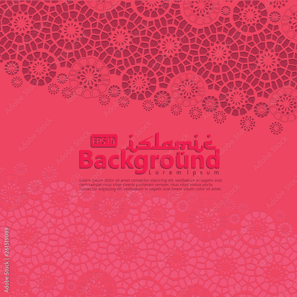 Arabic arabesque design greeting card for Ramadan Kareem.Islamic colorful template with arabic calligraphy