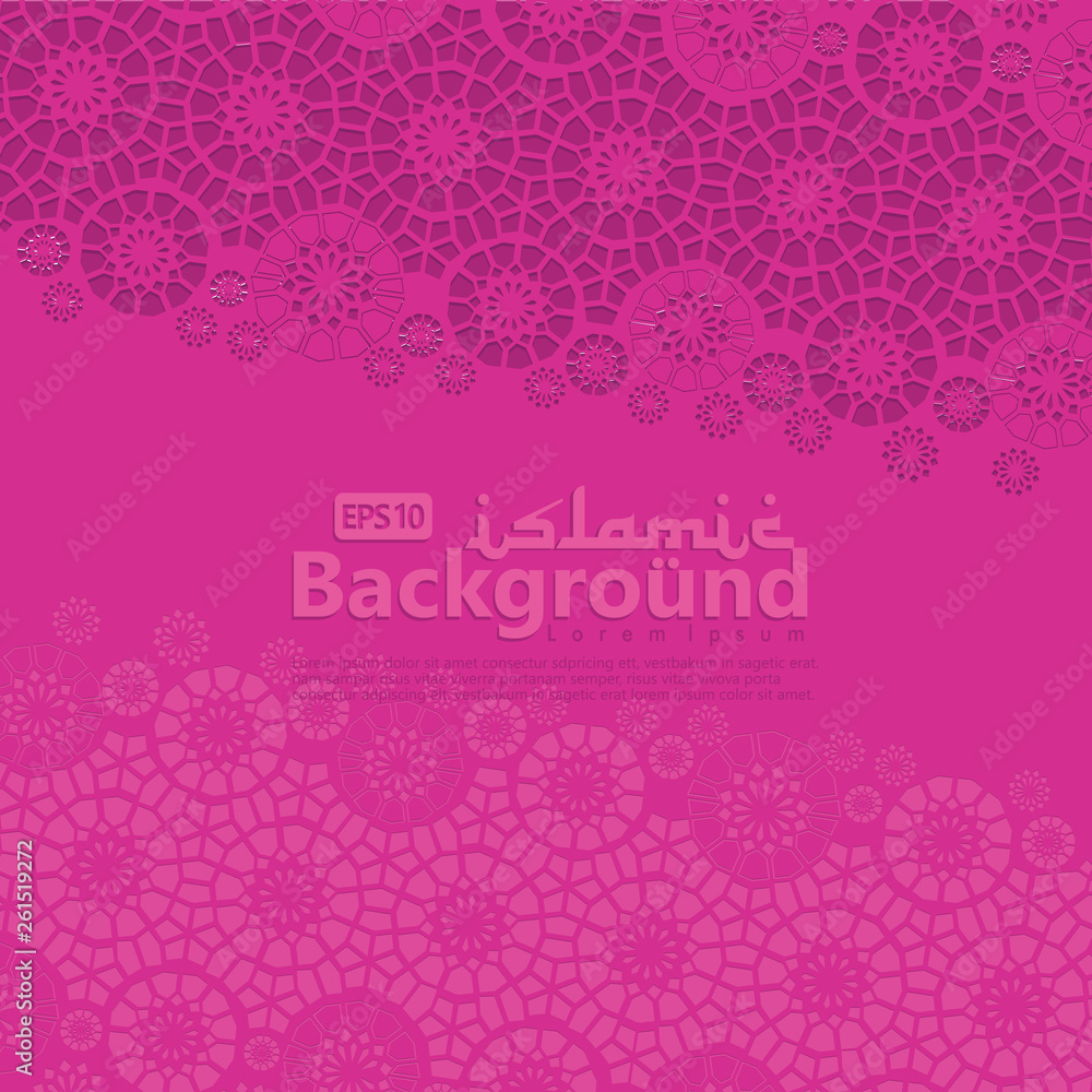 Arabic arabesque design greeting card for Ramadan Kareem.Islamic colorful template with arabic calligraphy