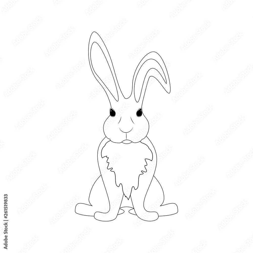 Obraz premium Easter bunny outline