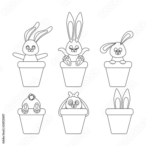 Easter Rabbit outline