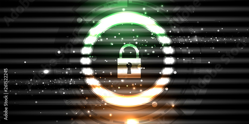 Cybersecurity and information or network protection. Future technology web services for business and internet project