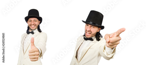 Collage of young man in suit