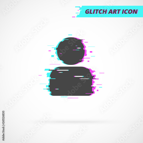 User Man Vector Icon Glitch