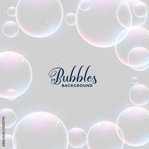 realistic water bubbles background design
