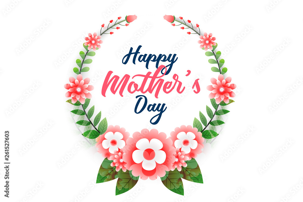 happy mother's day flower background