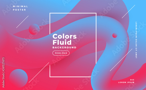 abstract fluid shape background in duotone colors