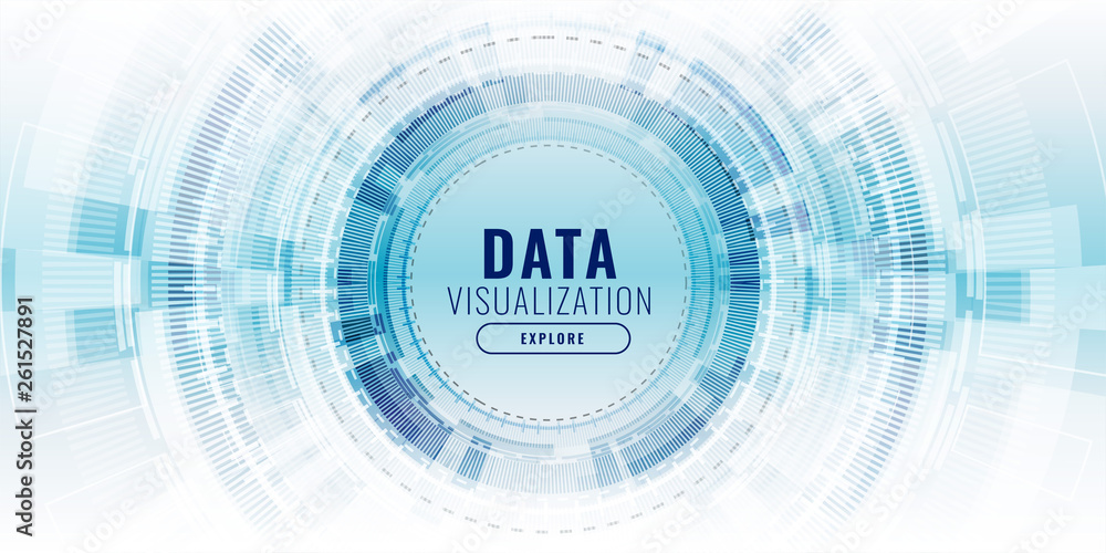 futuristic data visualization technology concept banner