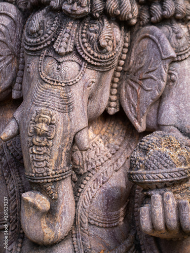 The Statue of Old Ganesha Carving