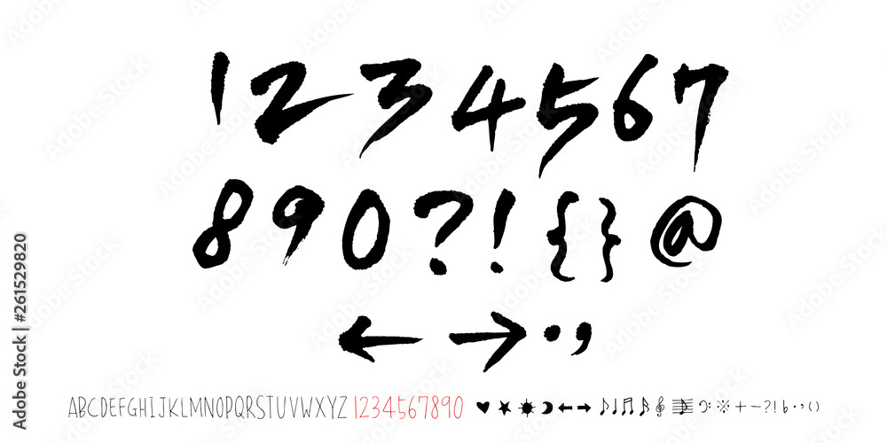 벡터 문자 / 손으로 쓴 글씨체
