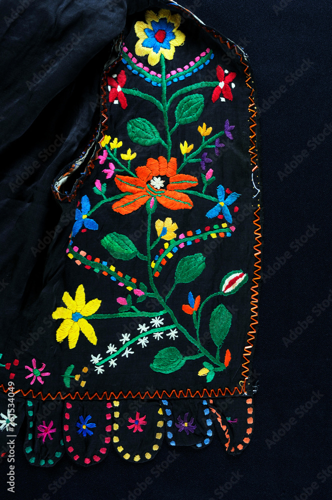ornamentation of old Ukrainian shirts, embroidery and pattern placement