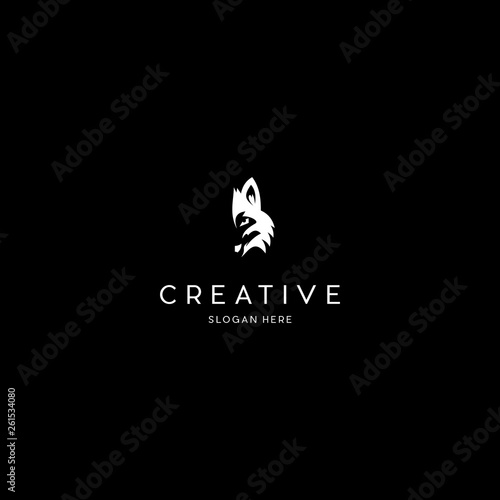 Wolf Head Animal Creative Vector Icon Logo Design, wolf logo design vector symbol graphic idea creative