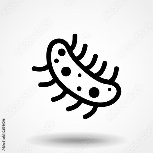 microbe, bacterium icon isolated on white background EPS 10
