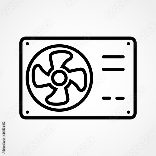 Air conditioner line icon.