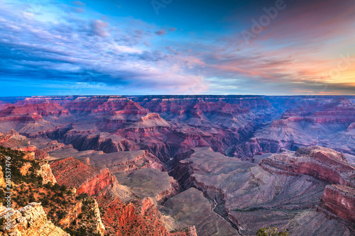 Grand Canyon  Arizona  USA at dawn from the south rim.