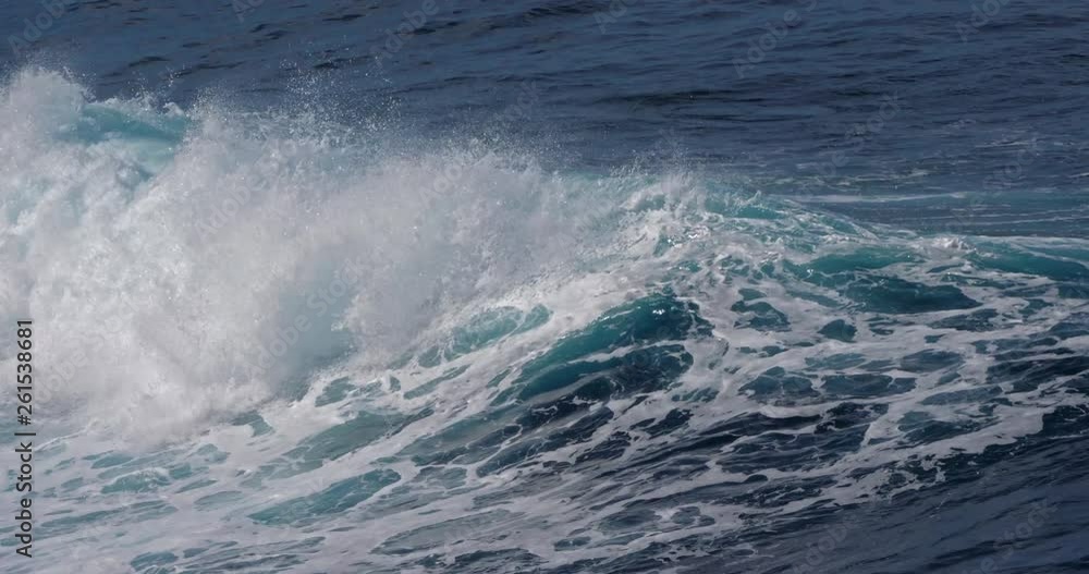 Waves in Atlantic Ocean, Porto Moniz, Madeira Island Portugal, Slow Motion 4K Waves in Atlantic Ocean, Porto Moniz, Madeira Island Portugal, Slow Motion 4K