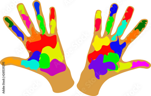 multicolored hands