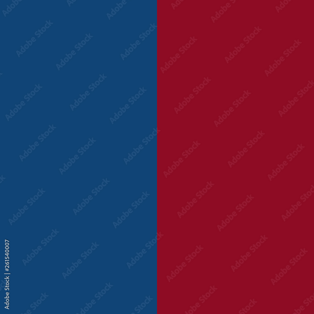 The flag of Paris. The two vertical rectangles are red and blue. Saturated colors. Texture for printing on fabric, paper and as a background.