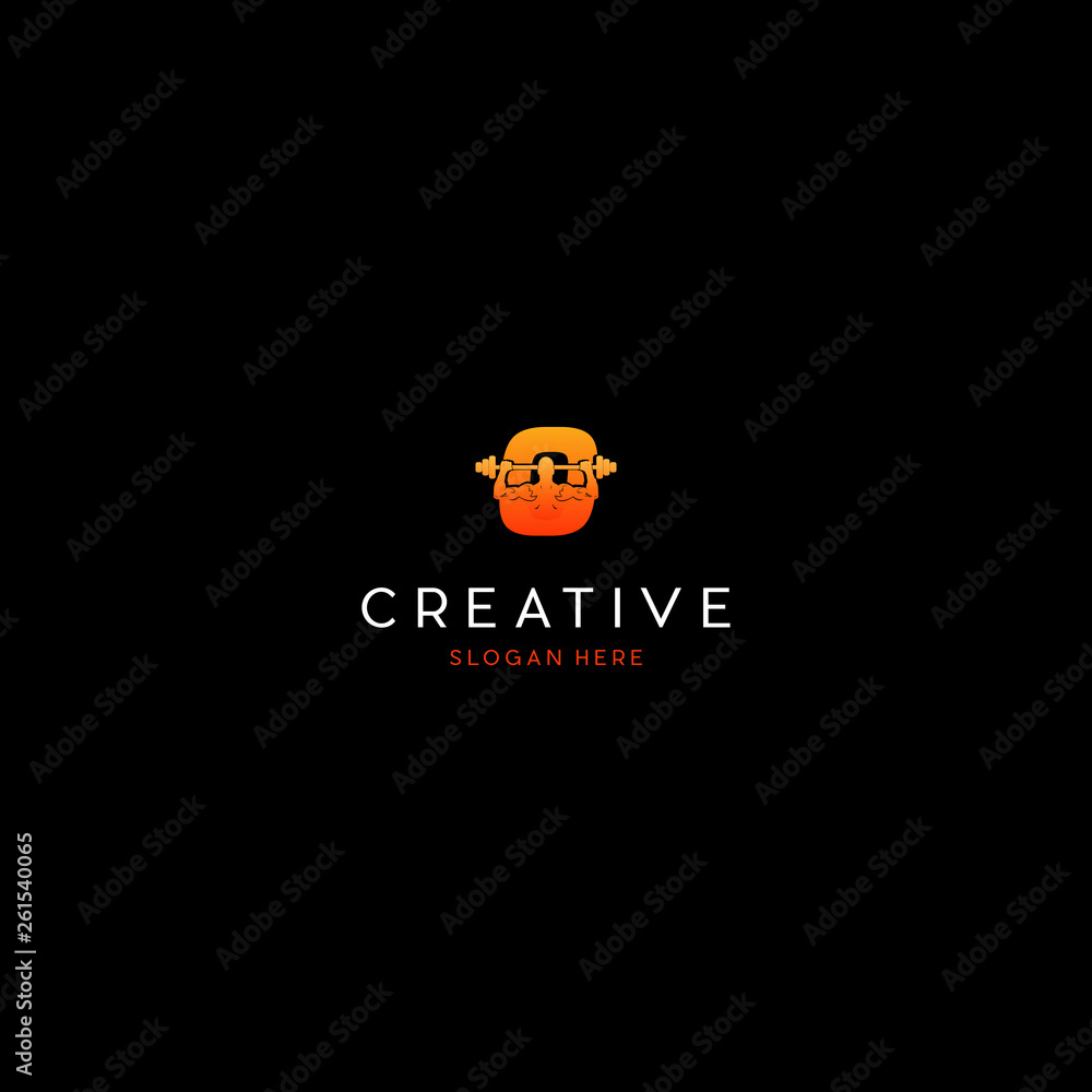 Letter O Human Fitness Muscular Creative Vector Logo Letter O Human Fitness Muscular Creative Vector Logo