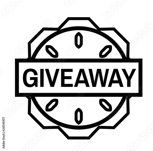 GIVEAWAY stamp on white