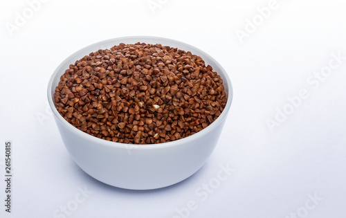 Buckwheat seeds isolated on white background