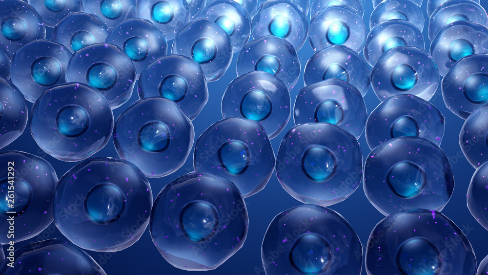healthy cells with mitochondria healthy cells with mitochondria