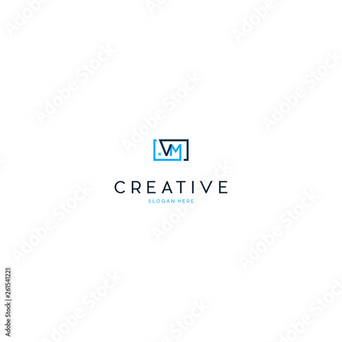 VM initials homes modern building company logo vector, Letter VM Home Logo Design