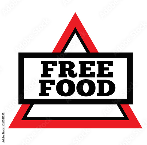 FREE FOOD stamp on white