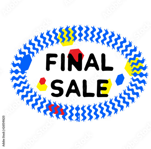 FINAL SALE stamp on white